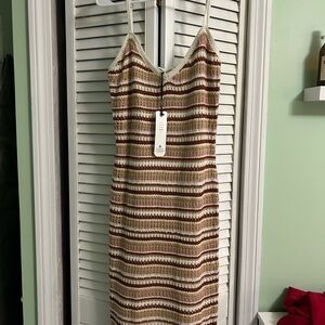 Olive & Oak Striped Midi Dress